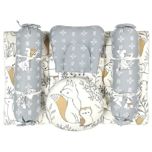 Crane Baby Bolster & Pillow Set - Caspian
