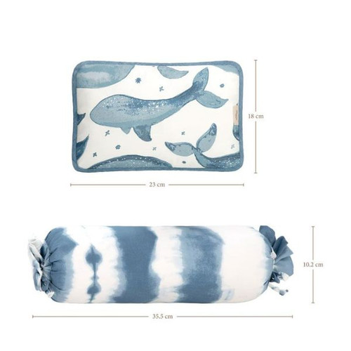 Crane Baby Bolster & Pillow Set - Caspian