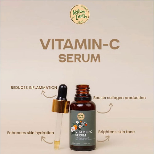 Naturo Earth Vitamin C Serum With Hyaluronic Acid 30ml