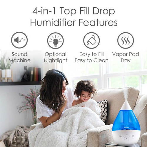 Crane Drop Top Fill Humidifier - Blue/White ( EE-5306)