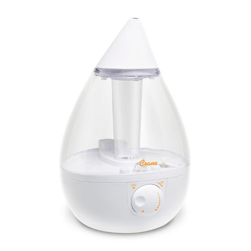 Crane Electrical Ultrasonic Cool Mist Humidifier Drop Clear/WhiteÂ  EE-5301CW