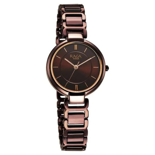 Titan Women's Raga Viva Rose Gold Dial Watch-2622WM01