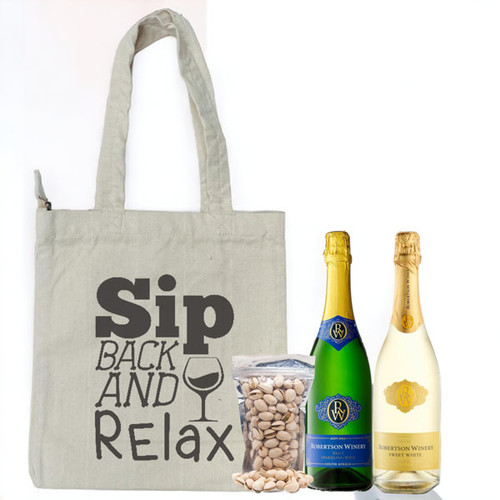 Robertson Wine Duo with Dry Nuts & Tote Bag
