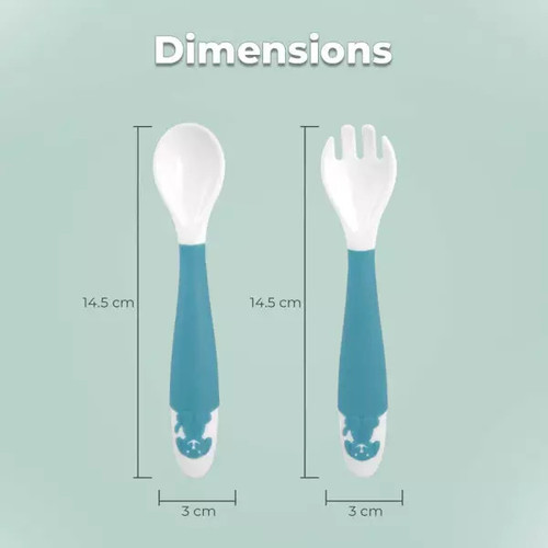 R for Rabbit Safe Feed Duo Spoon Set - BLUE