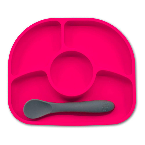 Bbluv Yumi Silicone Plate and Spoon (FDA) Pink (B0145-P)