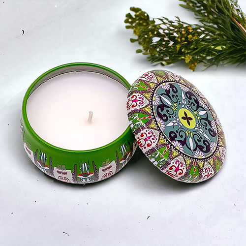 Uniquely Designed Green Scented Candle Box