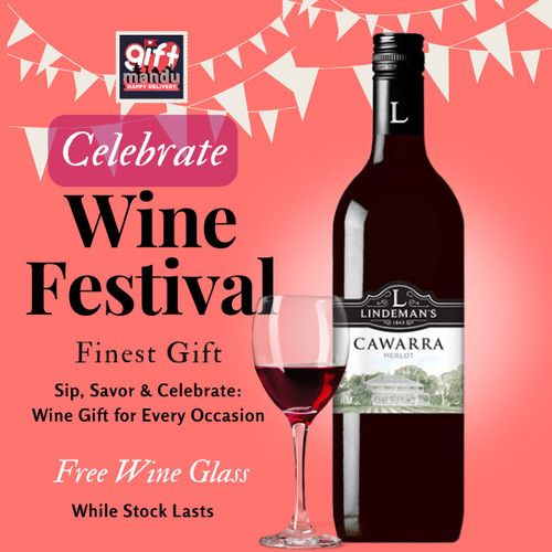 Lindeman's Cawarra Merlot 750ml (Red-Wine) With Free Wine Glass