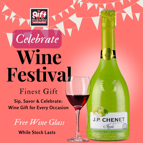 JP Chenet Fashion Apple Red Wine with Free Wine Glass