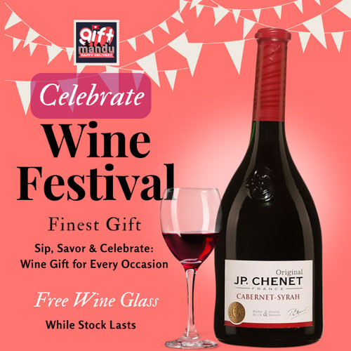 JP Chenet Cabernet-Syrah 750ml (Red Wine) with Complementary Wine Glass
