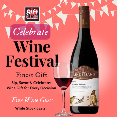 Lindeman's Bin 99 Pinot Noir Red Wine with Free Wine Glass