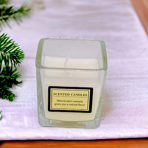 Grey Candle With an Aromatic Essence