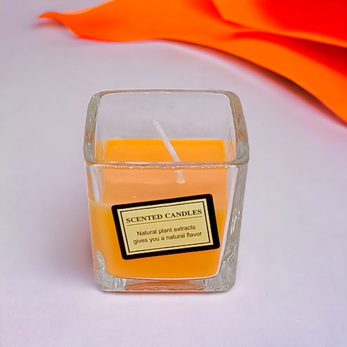 A Fresh Fragrant Orange Scented Candle