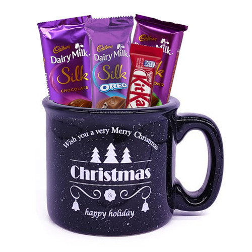 Christmas Cheer With Mug and Chocolates Pleasure