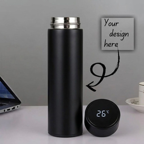 Smart Cup Black LED Temperature Bottle