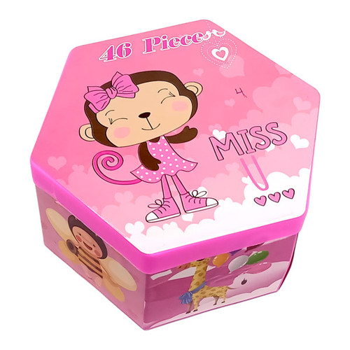 46 Pieces Drawing Round Color Box Set for Kids