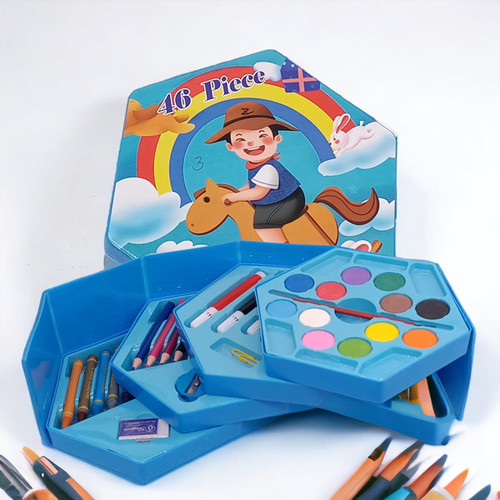 46 Pieces Multiple Coloring pencil Set for Kids In Box