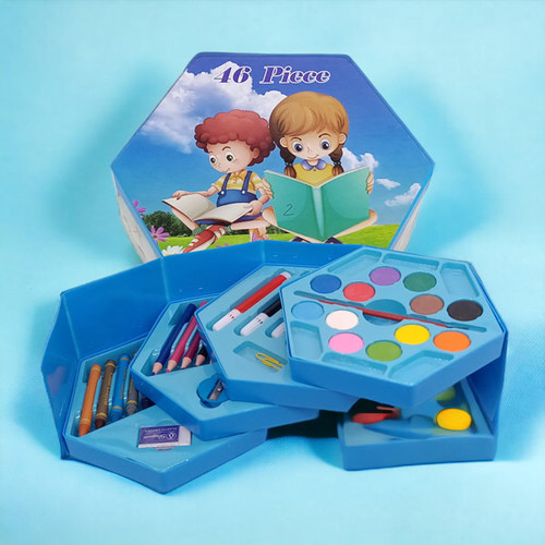 46 Pieces Multiple Coloring pencil Craft Gift Box