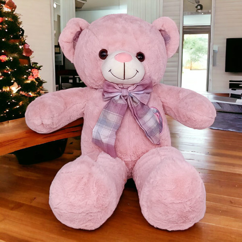 Light Pink Teddy Bear with Lovely Bow Design-22 "