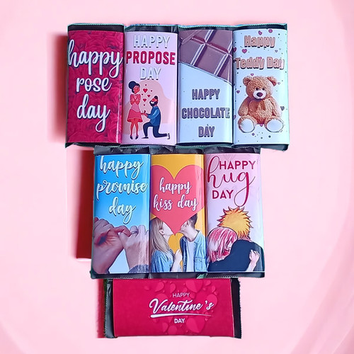 Valentine Week Special Chocolate Wrappers- 8Pcs