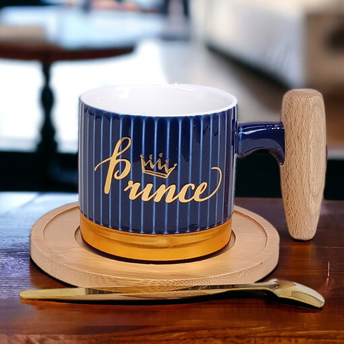 Prince Printed Ceramic Cup (Blue)