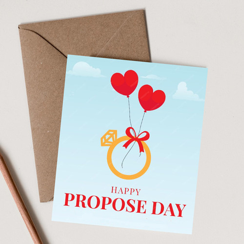 Beautiful Design Proposed Day Greeting Card
