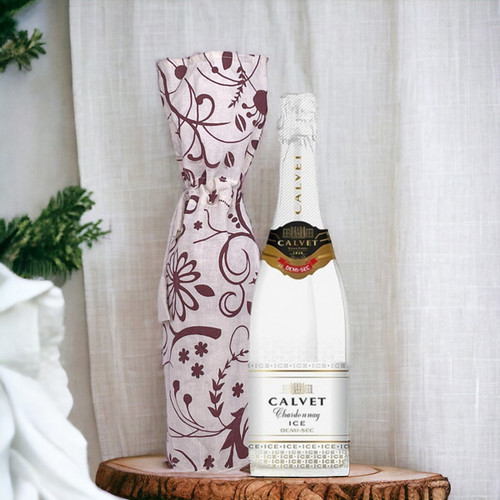 "Calvet Ice Chardonnay Sparkling White with Attractive Wine Bag"