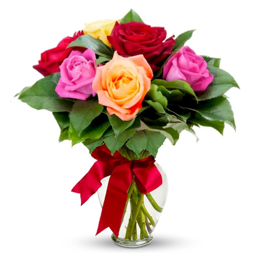 Half Dozen Mixed Long Stem Roses (Canada Delivery Only)