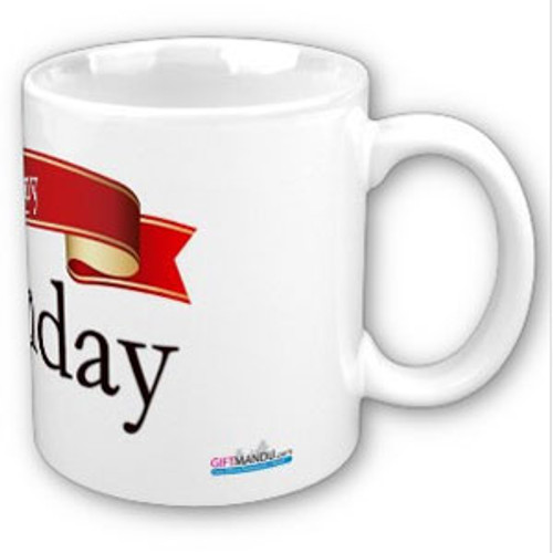 Happy Birthday Cup (Ribbon Design) - Send gifts to Nepal Happy Birthday Cup (Ribbon Design) - Send gifts to Nepal