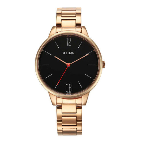 Titan Quartz Analog Black Dial Watch for Women-2648WM05