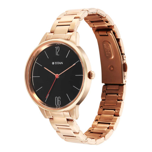 Titan Quartz Analog Black Dial Watch for Women-2648WM05