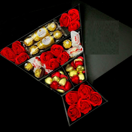 Ferrero Rocher & Raffaello With Red Roses (UK Delivery Only)