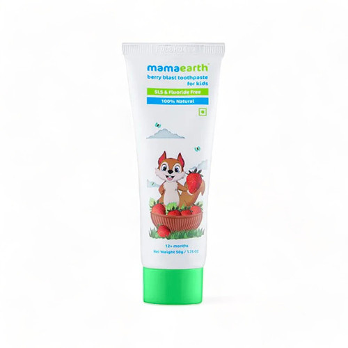 Mamaearth 100% Natural Berry Blast Toothpaste for Kids- 50 GM