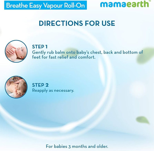 Mamaearth Breath Easy Vapour Roll-On for Babies 40ML