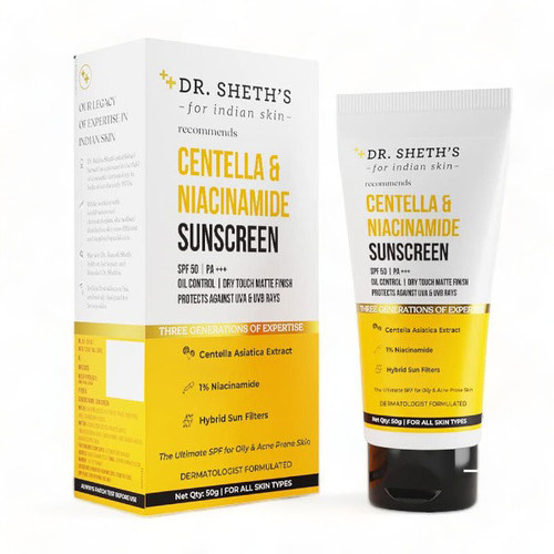 Dr. Sheth's Centella & Niacinamide Oil & Acne Control Sunscreen