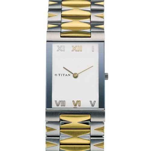 Titan Stainless Steel Case White Dial Analog Watch for Men (1296BM01)