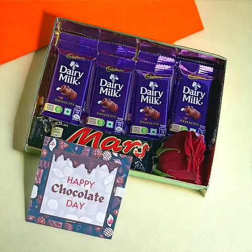A Box of Love with Chocolates and a Rose