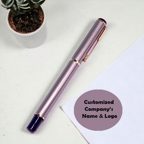 Silver Color Personalized Name & Logo Print Ball Pen