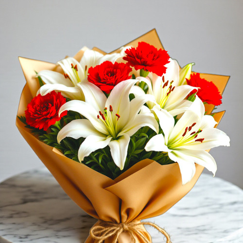 Mix of Carnation and Lily Bouquet