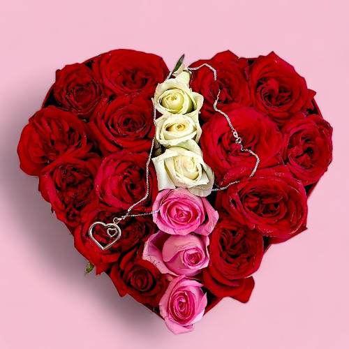 Romantic Red Box With Roses
