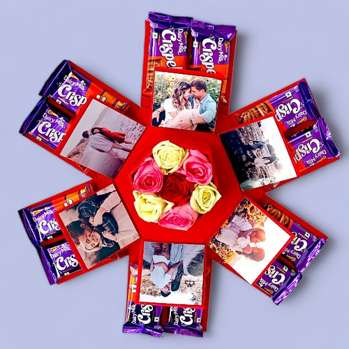 Love Unleashed: Valentine's Day Chocolate Explosion Photo Box