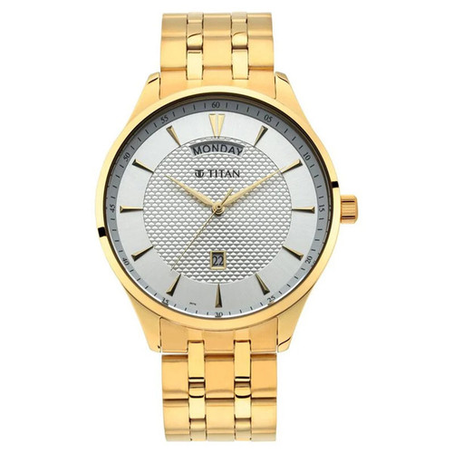 Titan Regalia Opulent White Dial Analog Men's Watch - 90127YM01