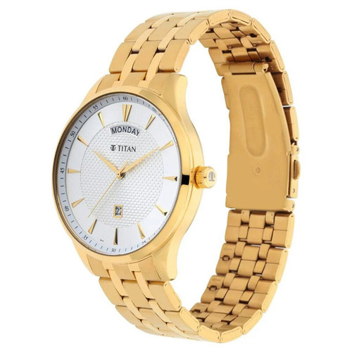 Titan Regalia Opulent White Dial Analog Men's Watch - 90127YM01