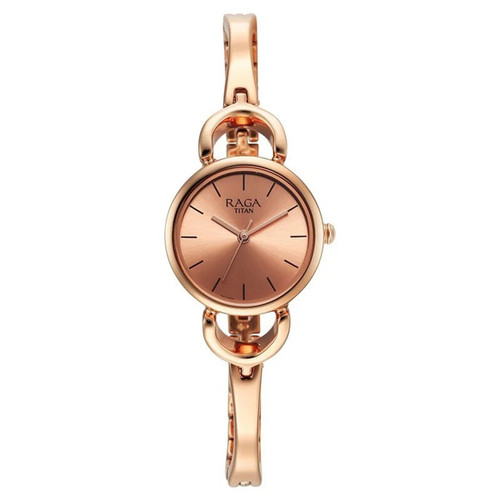 Titan Raga Rose Gold Dial Watch For Women -2724WM01