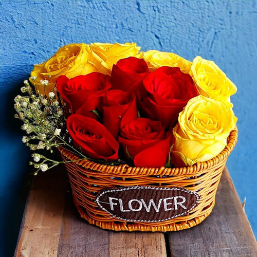 Fresh Multi-Rose Basket