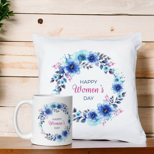 Women's Day Cushion and Mug Combo