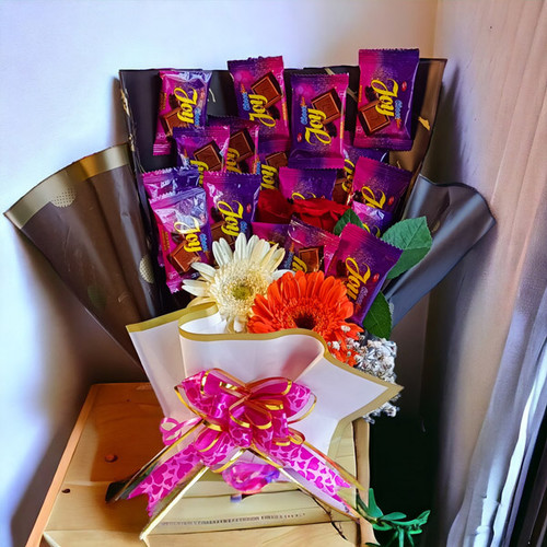Bouquet Of Joy Chocolates & Flowers