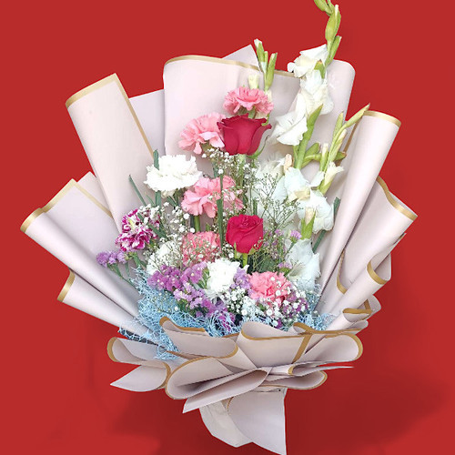 Mix Flower Arrangement in a Basket