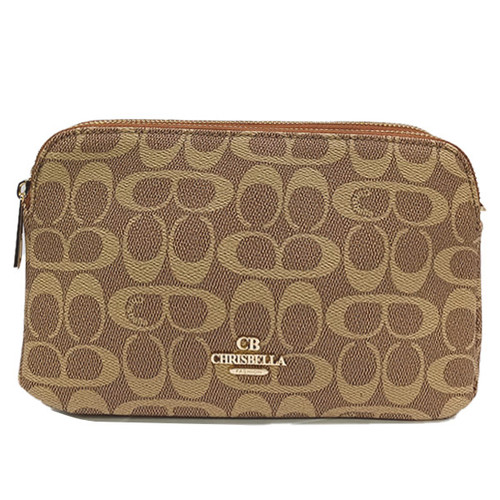 Chrisbella Bag With Shoulder Strap-Brown