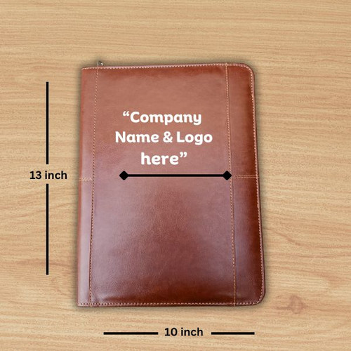 Premium Brown Customizable Document Holder