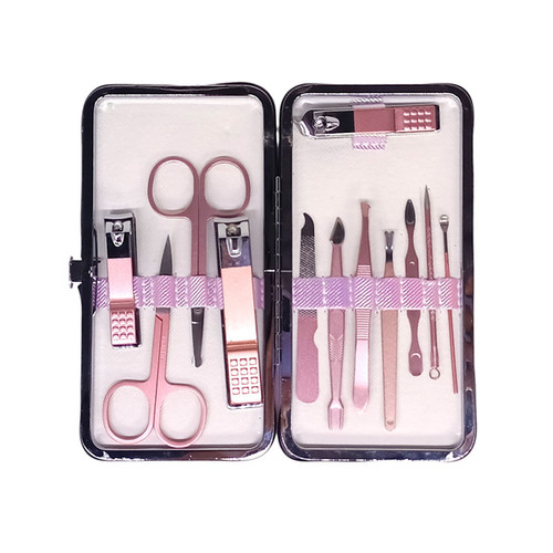 Radiant Neon Pink 12-Piece Manicure & Pedicure Set